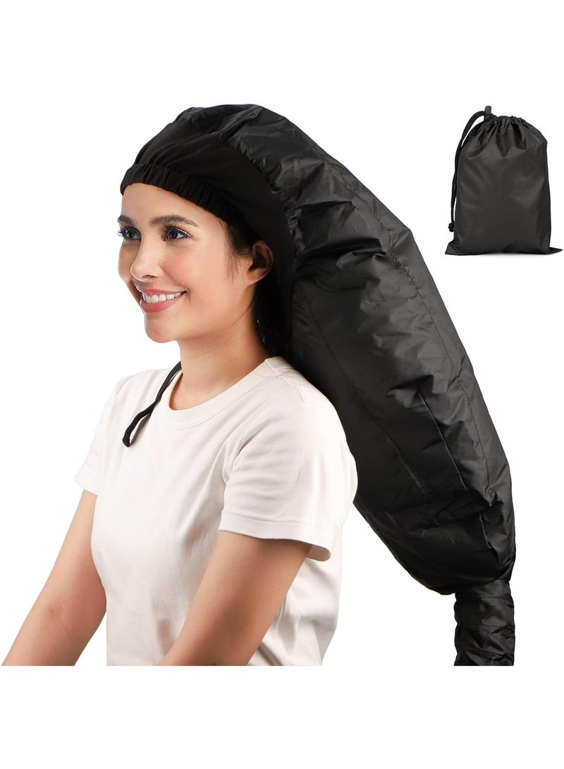 Hooded Hair Dryer Attachment, Extra Large Adjustable Deep Conditioning Cap, Upgraded Drying Heat Cap with Elastic Strap for Natural Curly Textured Hair Care, Fast Drying, Styling (Colo - Image 1